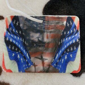 Jesus Flag Unscented Hanging Car Air Freshener Freshie